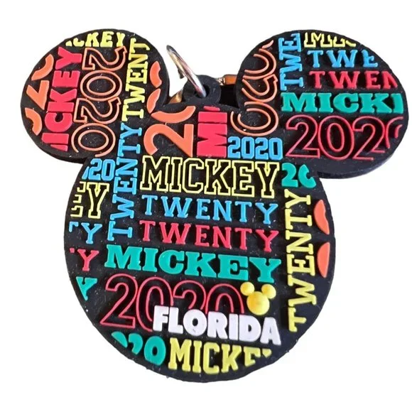 Disney Key Chain Set Of 4 Florida Souvenir 2020 Florida - Picture 2 of 13